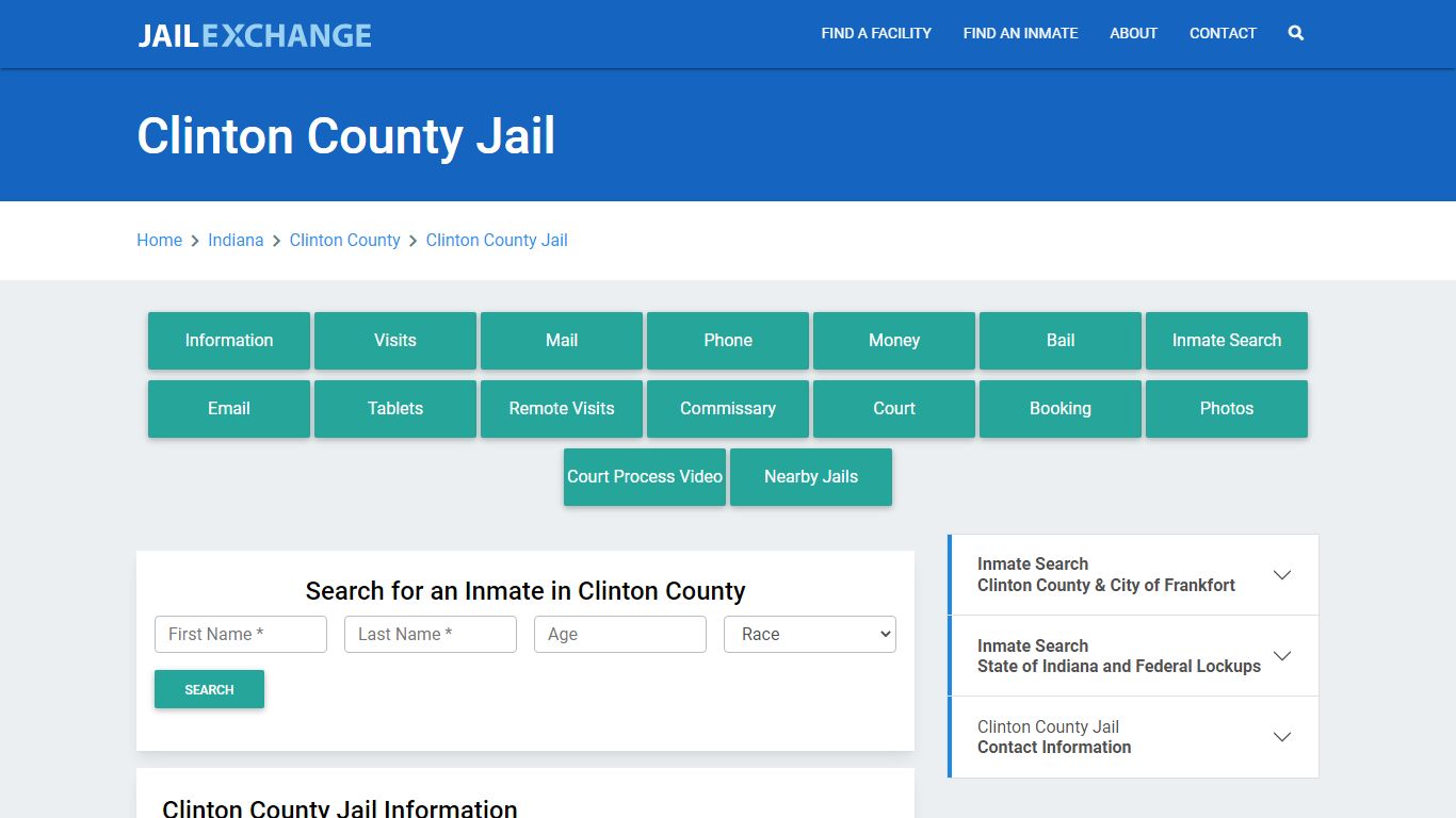 Clinton County Jail Roster Lookup, IN, Inmate Search